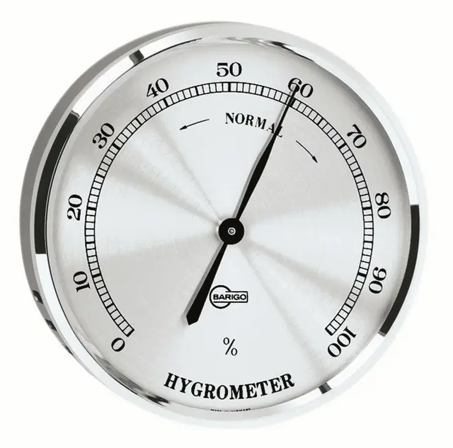Hygrometer showing indoor humidity level